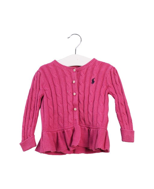 A Pink Cardigans from Ralph Lauren in size 6-12M for girl. (Front View)