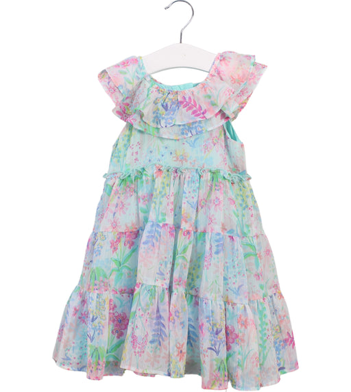 A Green Sleeveless Dresses from Monsoon in size 12-18M for girl. (Front View)