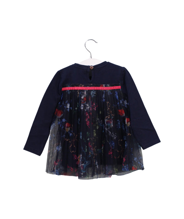 A Navy Long Sleeve Dresses from Baker by Ted Baker in size 18-24M for girl. (Back View)