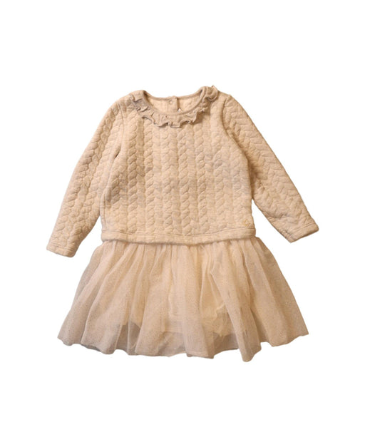 A Grey Sweater Dresses from Petit Bateau in size 18-24M for girl. (Front View)