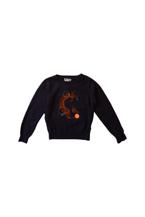 A Navy Knit Sweaters from Jacadi in size 4T for boy. (Front View)