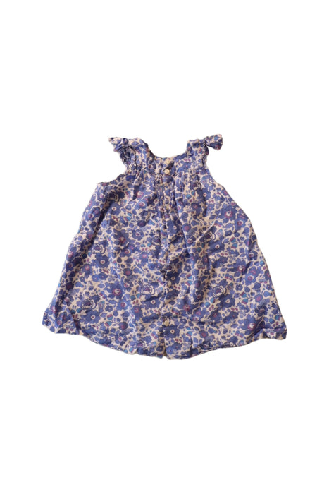 A Blue Sleeveless Dresses from Jacadi in size 6-12M for girl. (Back View)