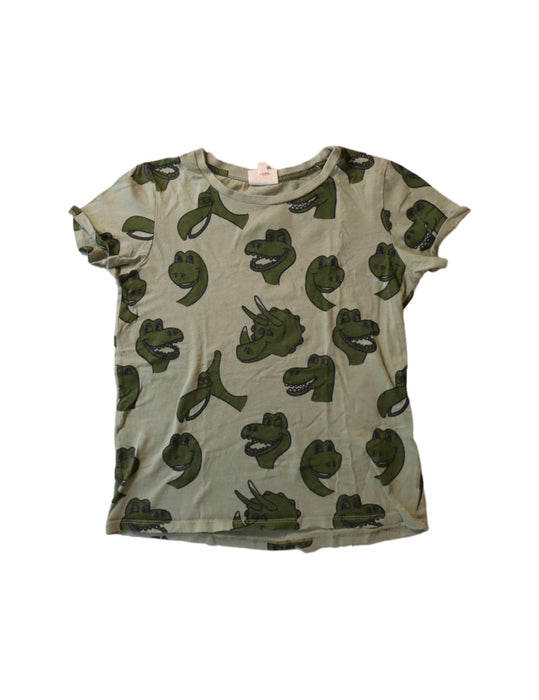 A Green Short Sleeve T Shirts from Seed in size 7Y for boy. (Front View)