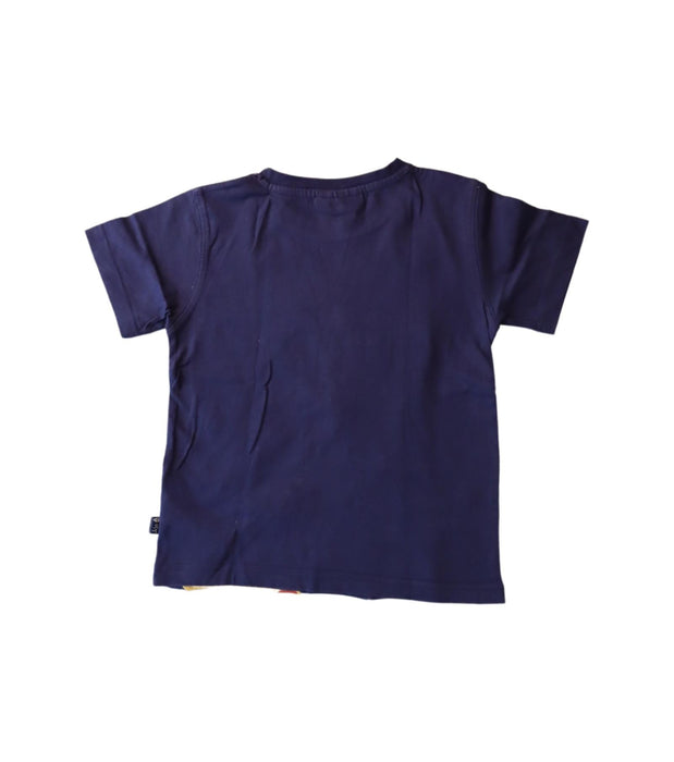 A Navy Short Sleeve T Shirts from Jojo Maman Bébé in size 4T for boy. (Back View)