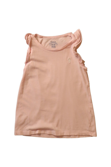 A Pink Sleeveless Tops from Polo Ralph Lauren in size 4T for girl. (Front View)