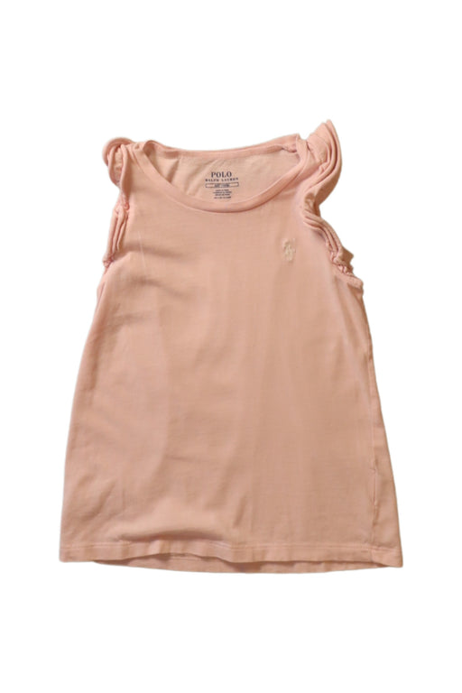 A Pink Sleeveless Tops from Polo Ralph Lauren in size 4T for girl. (Front View)