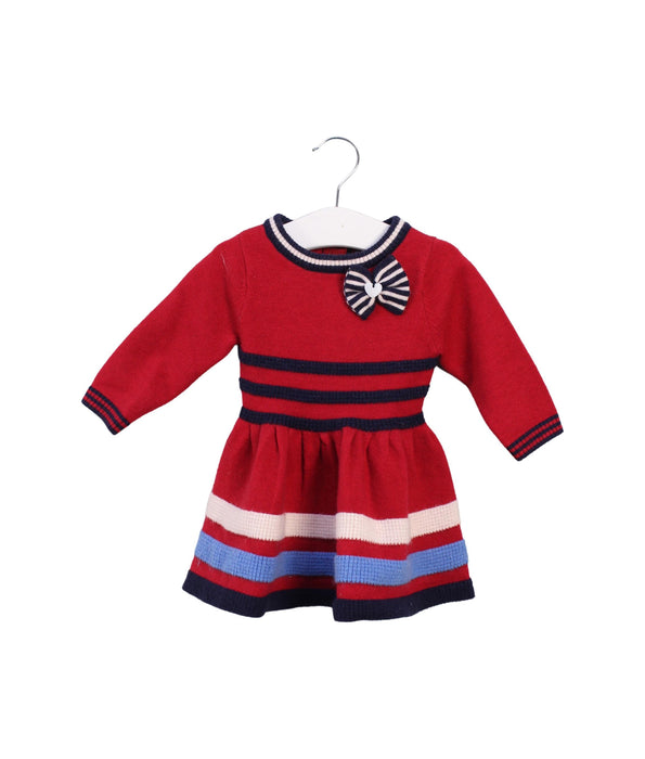 A Red Sweater Dresses from Chickeeduck in size 6-12M for girl. (Front View)