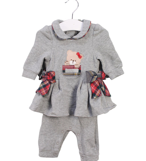 A Grey Long Sleeve Jumpsuits from Nicholas & Bears in size Newborn for girl. (Front View)