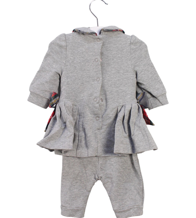 A Grey Long Sleeve Jumpsuits from Nicholas & Bears in size Newborn for girl. (Back View)