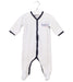 A White Onesies from Petit Bateau in size 3-6M for boy. (Front View)