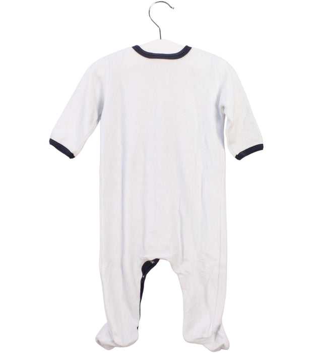 A White Onesies from Petit Bateau in size 3-6M for boy. (Back View)