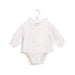 A White Long Sleeve Bodysuits from Petit Bateau in size 3-6M for girl. (Front View)