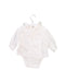 A White Long Sleeve Bodysuits from Petit Bateau in size 3-6M for girl. (Back View)