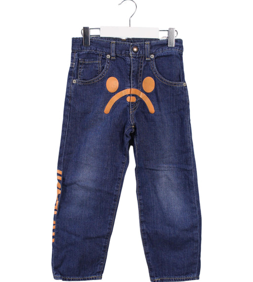 A Blue Jeans from BAPE KIDS in size 5T for girl. (Front View)