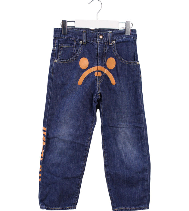 A Blue Jeans from BAPE KIDS in size 5T for girl. (Front View)