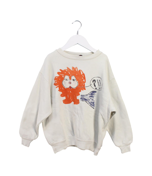 A White Crewneck Sweatshirts from The Animals Observatory in size 6T for neutral. (Front View)