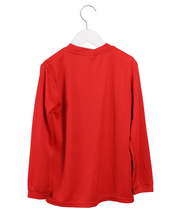 A Red Crewneck Sweatshirts from Adidas in size 10Y for boy. (Back View)