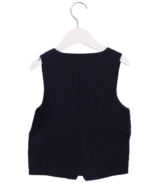 A Blue Suit Vests from Comme Ca Ism in size 5T for boy. (Back View)