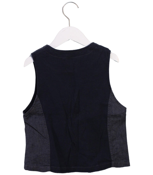 A Blue Vests from Comme Ca Ism in size 5T for boy. (Back View)