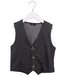 A Black Vests from Comme Ca Ism in size 5T for boy. (Front View)