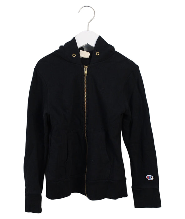 A Black Lightweight Jackets from Champion in size 7Y for boy. (Front View)