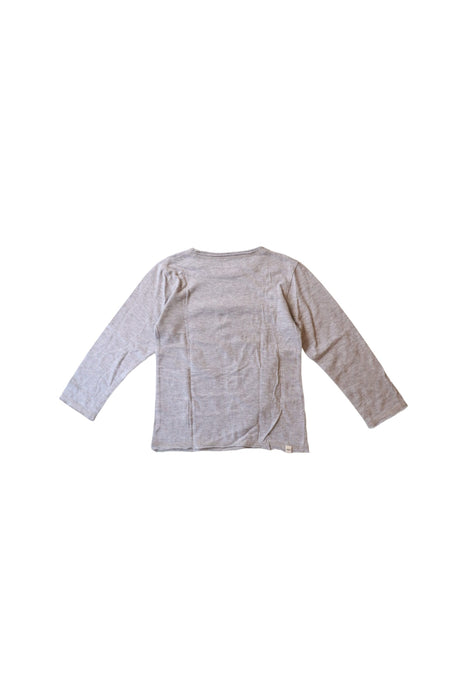 A Grey Long Sleeve Tops from Mini Mioche in size 4T for boy. (Back View)