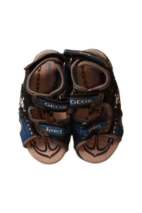 A Blue Sandals from Geox in size 3T for boy. (Front View)