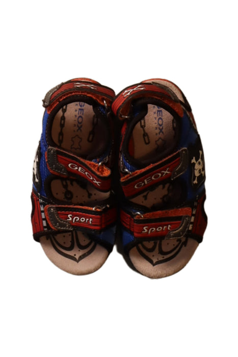 A Red Sandals from Geox in size 3T for boy. (Front View)