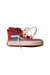 A Red Sneakers from Vans in size 4T for boy. (Back View)