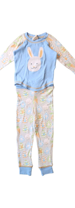 A Blue Pyjama Sets from Munki Munki in size 2T for boy. (Front View)