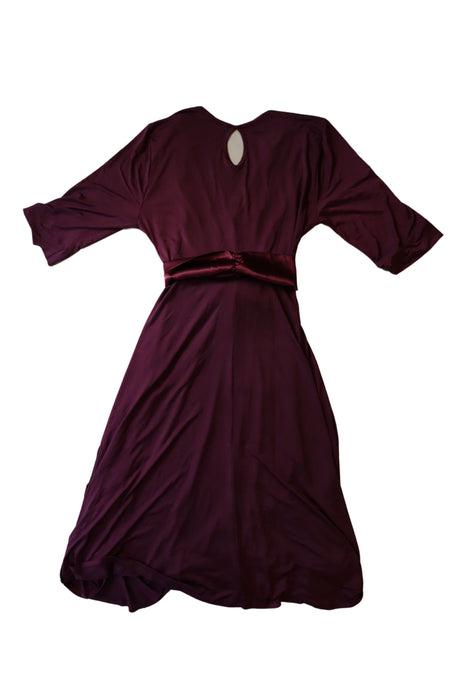 A Purple Long Sleeve Dresses from Maternal America in size L for maternity. (Back View)