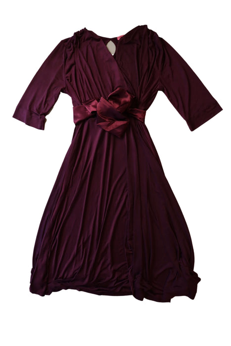 A Purple Long Sleeve Dresses from Maternal America in size L for maternity. (Front View)