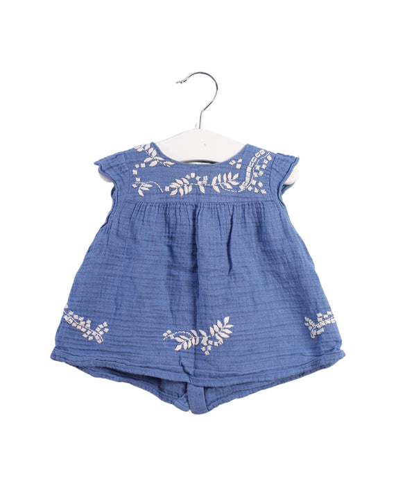 A Blue Sleeveless Tops from Bonpoint in size 2T for girl. (Front View)