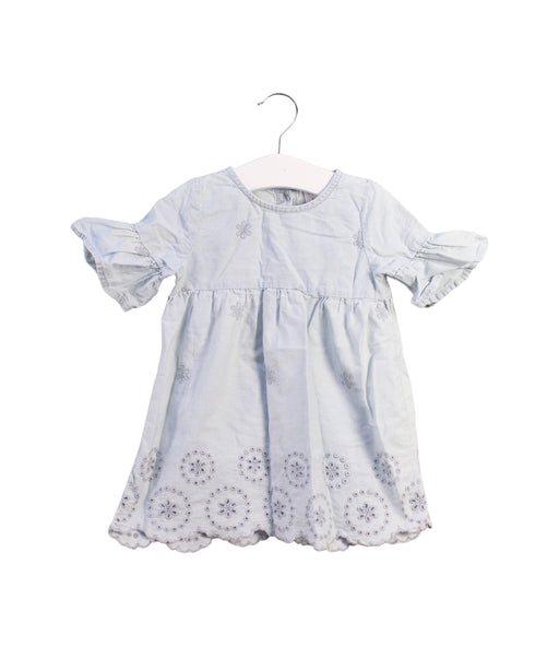 A Grey Short Sleeve Dresses from Seed in size 6-12M for girl. (Front View)