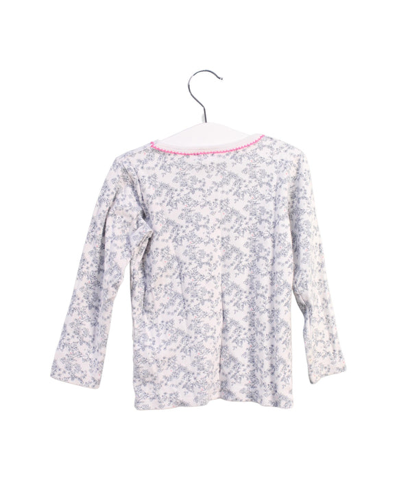 A Blue Long Sleeve Tops from Petit Bateau in size 4T for girl. (Back View)