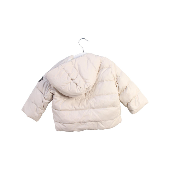 A White Puffer/Quilted Jackets from Bonpoint in size 12-18M for neutral. (Back View)