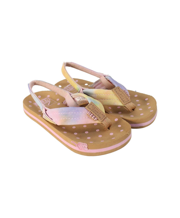 A Brown Sandals from Reef in size 12-18M for girl. (Front View)