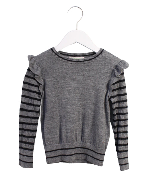 A Grey Knit Sweaters from Bonpoint in size 6T for girl. (Front View)