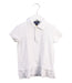 A White Short Sleeve Polos from Polo Ralph Lauren in size 6T for girl. (Front View)