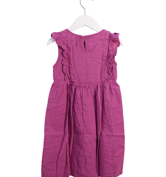 A Purple Sleeveless Dresses from Cyrillus in size 8Y for girl. (Back View)