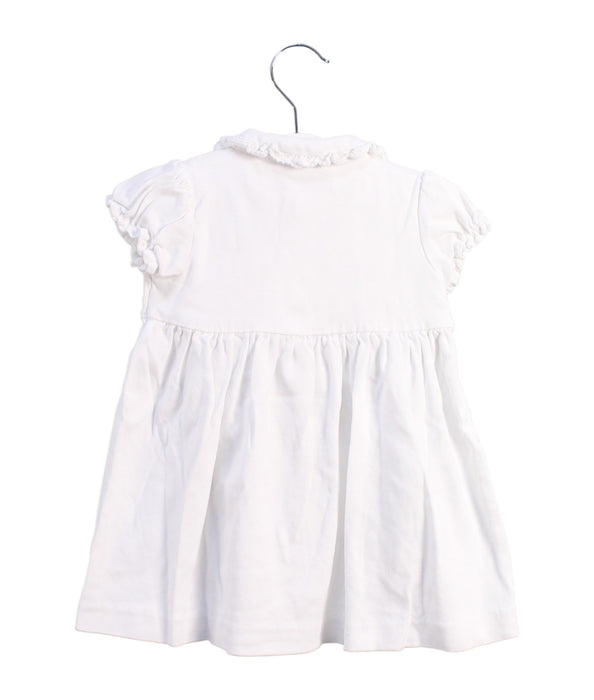 A White Short Sleeve Dresses from Ralph Lauren in size 6-12M for girl. (Back View)