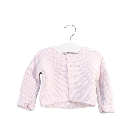 A Pink Knit Sweaters from Petit Bateau in size 6-12M for girl. (Front View)