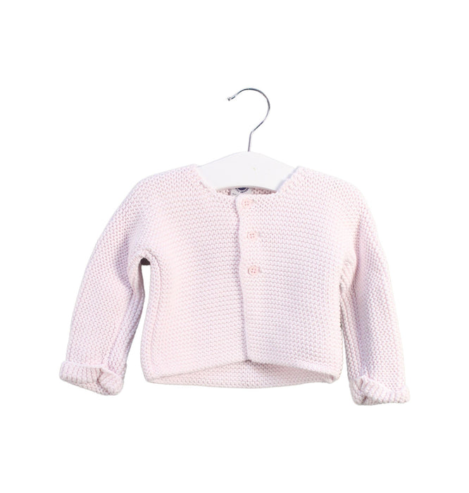 A Pink Knit Sweaters from Petit Bateau in size 6-12M for girl. (Front View)