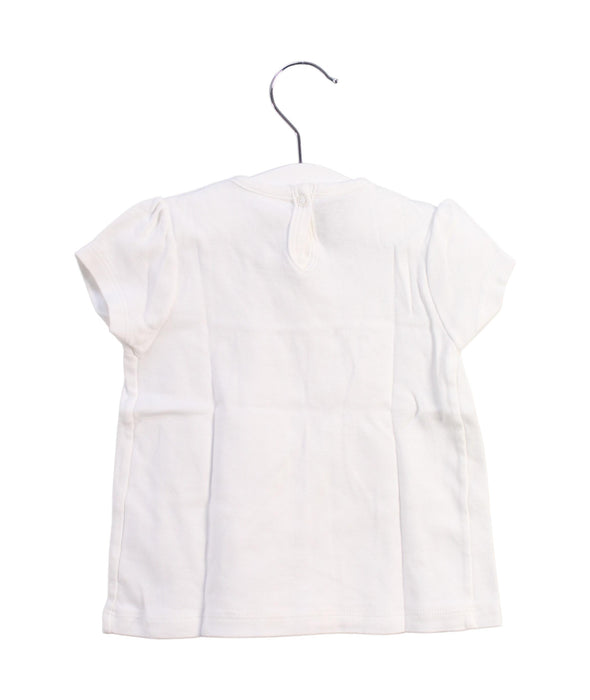 A White Short Sleeve Tops from Petit Bateau in size 12-18M for girl. (Back View)