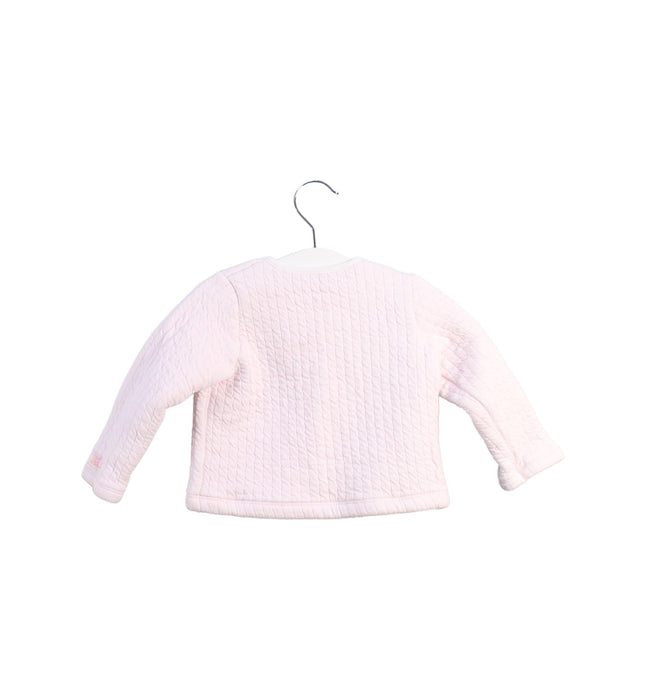 A Pink Cardigans from Petit Bateau in size 12-18M for girl. (Back View)