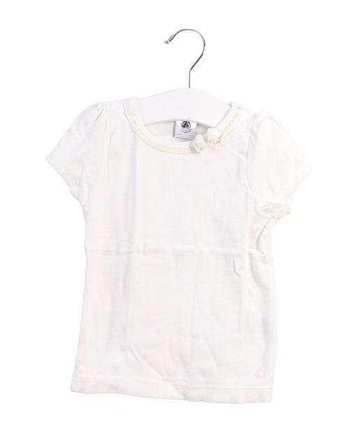 A White Short Sleeve Tops from Petit Bateau in size 3T for girl. (Front View)