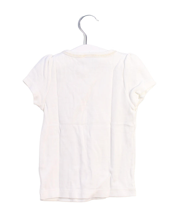 A White Short Sleeve Tops from Petit Bateau in size 3T for girl. (Back View)