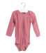 A Red Long Sleeve Bodysuits from Petit Bateau in size 3T for boy. (Front View)