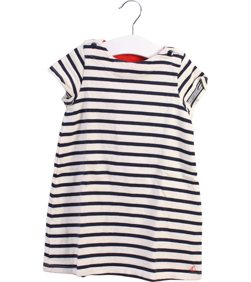 A White Short Sleeve Dresses from Petit Bateau in size 2T for girl. (Front View)