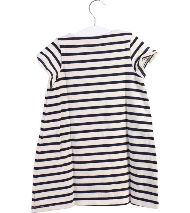 A White Short Sleeve Dresses from Petit Bateau in size 2T for girl. (Back View)